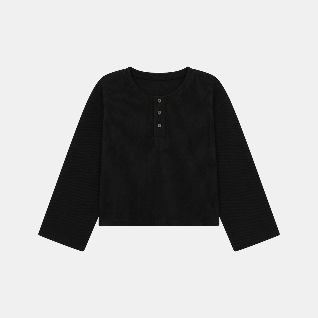 Nader - longue sleeve bouton oversize 250 gsm