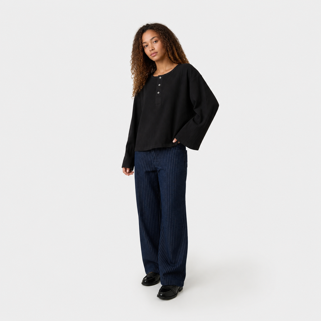 Nader - longue sleeve bouton oversize 250 gsm
