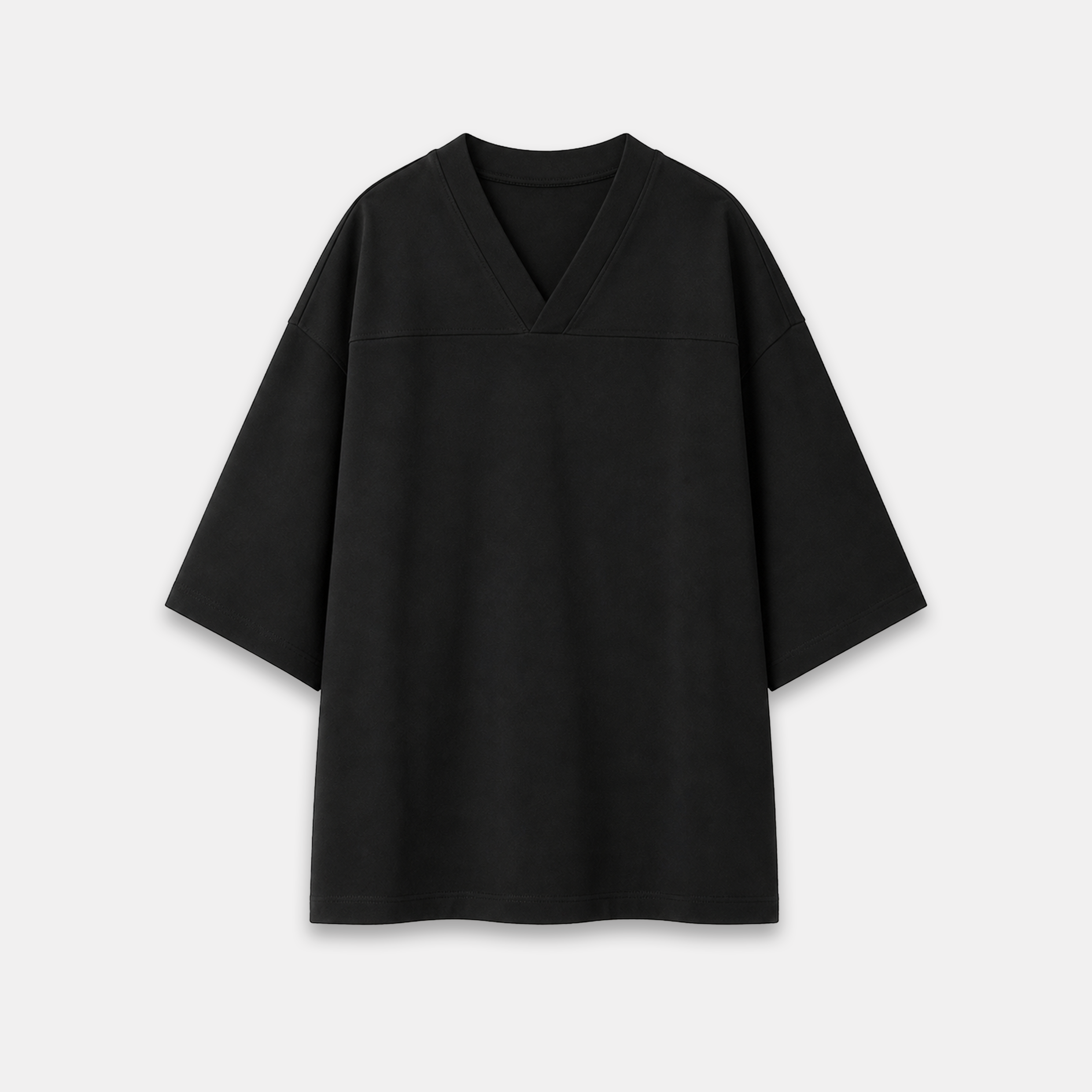 T-shirt oversize noir col V