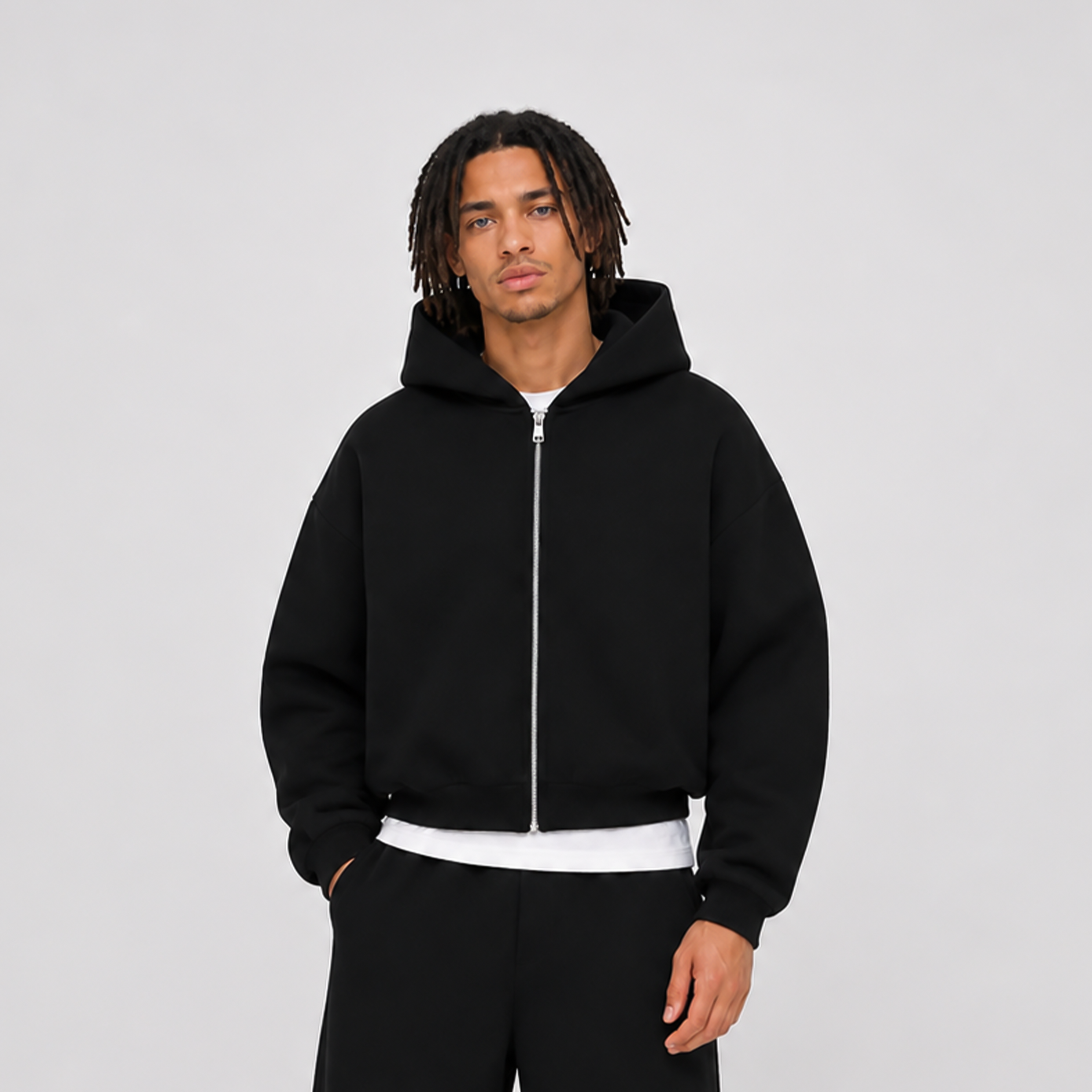 Boro - hoodie zip crop 450 gsm
