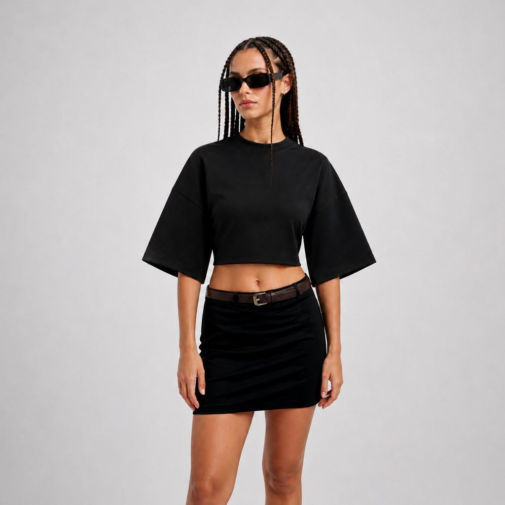 Laetitia - t-shirt crop femme 250 gsm