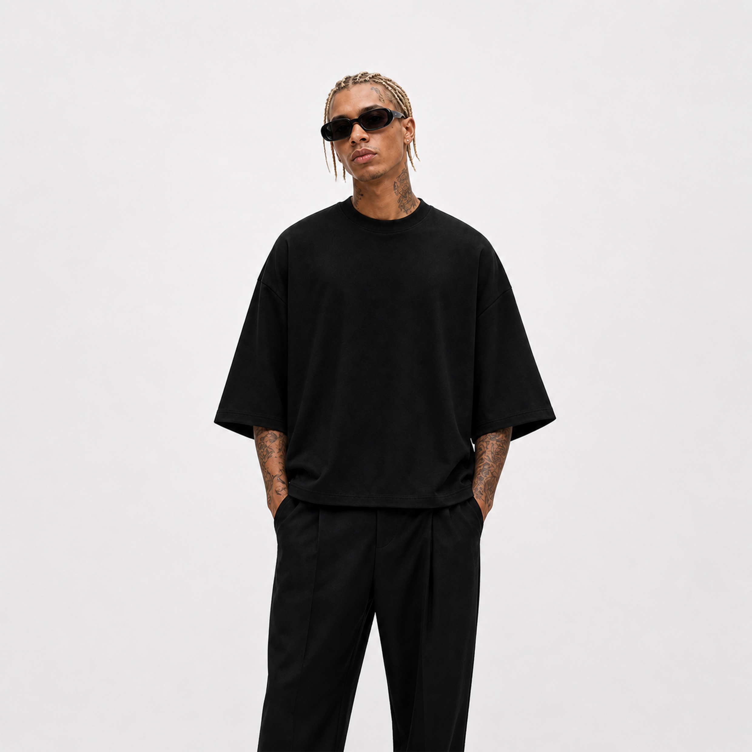 Damso - t-shirt full oversize crop 250 gsm